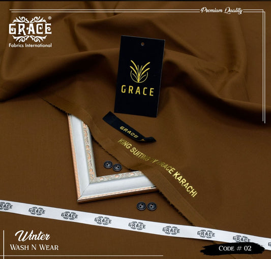 Grace Presents – Exclusive Summer Collection 2025 Gents Unstitched Suiting G 02