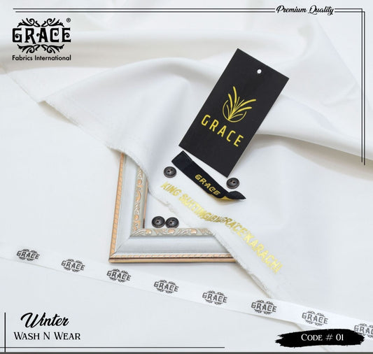 Grace Presents – Exclusive Summer Collection 2025 Gents Unstitched Suiting G 01