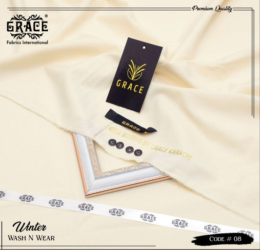 Grace Presents – Exclusive Summer Collection 2025 Gents Unstitched Suiting G 08